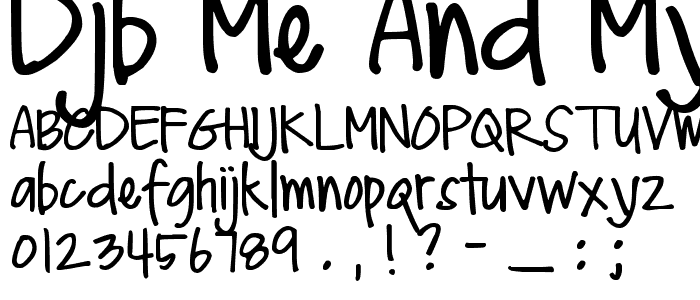 DJB Me and My Shadow Light font